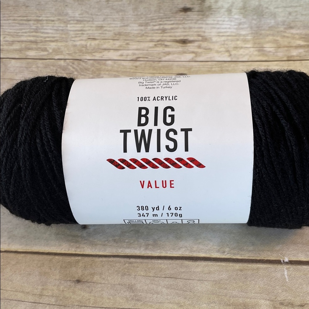 Big Twist Black Color 1 - 6 Oz skein